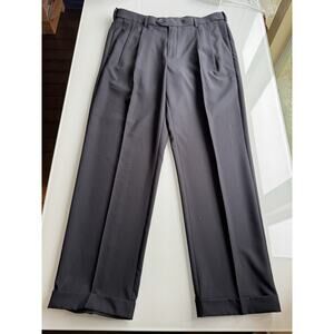 NWT Mens Croft and Borrow Black Pants Easy Care Classic Fit Size 38 X 32